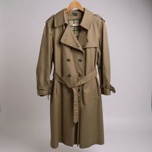 Brooks Brothers Womens 14P Double Breasted Trench coat with belt-missing Liner